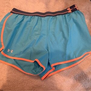 Under Armour Blue and Orange Athletic Shorts
